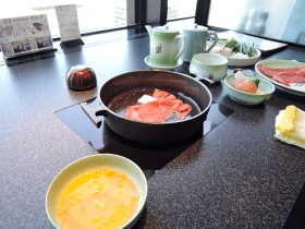 Sukiyaki lunch at Moritaya