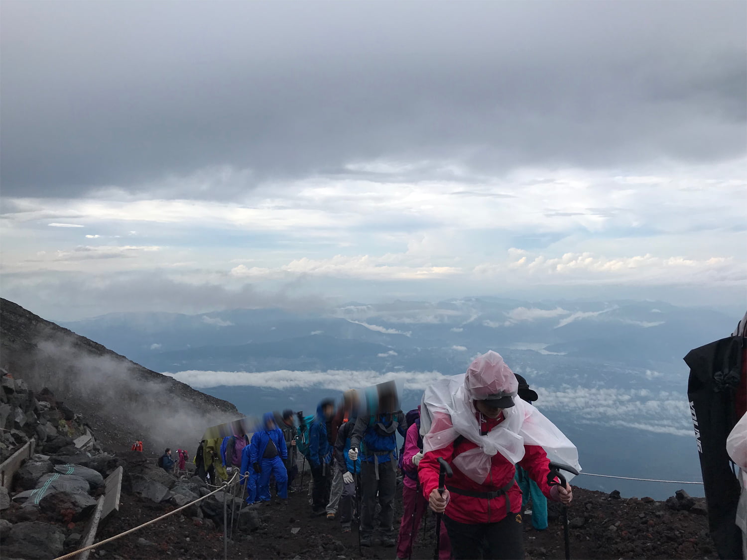 Halfway climbing Mt,Fuji