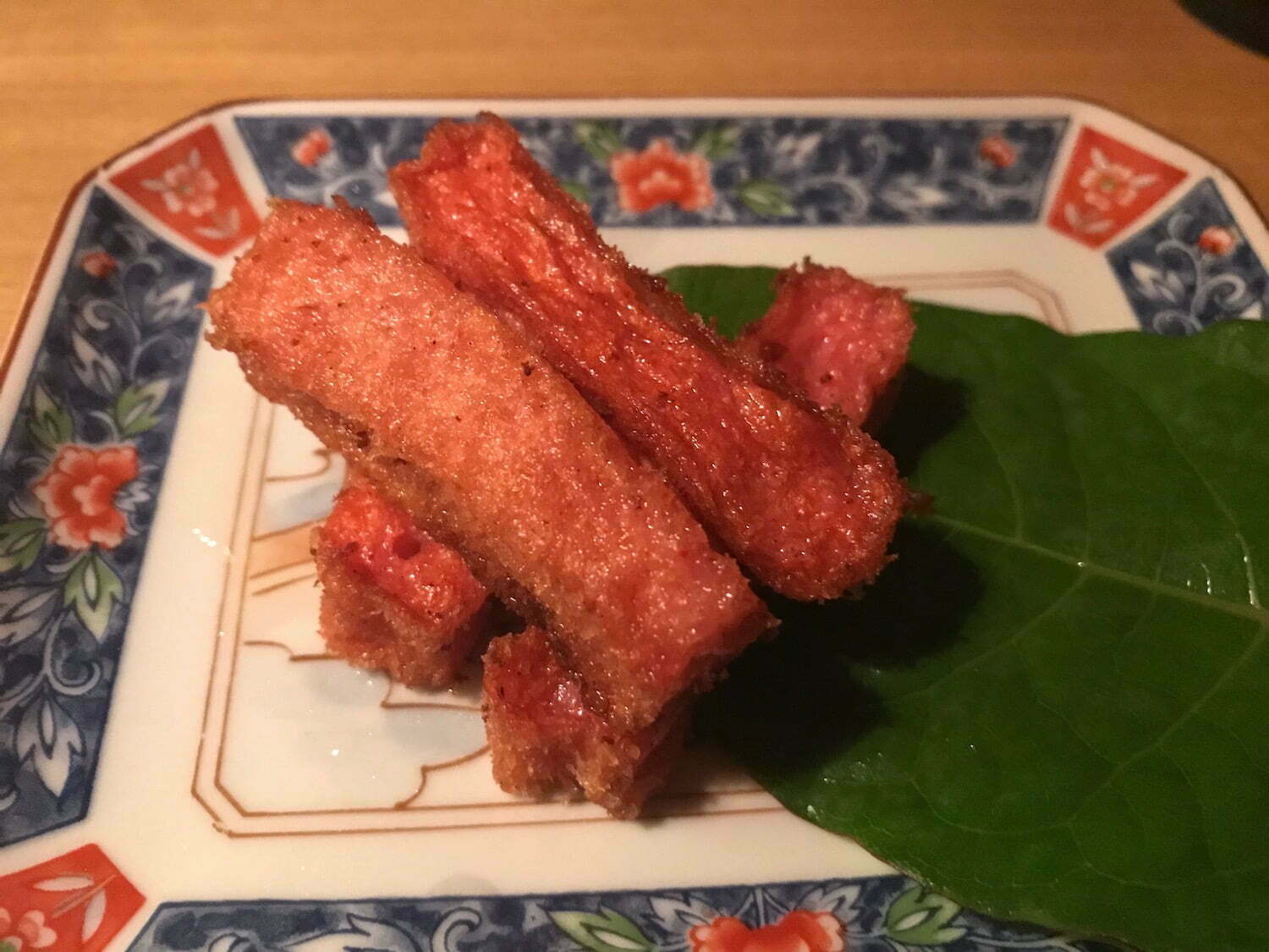 "Aka ten" fried fish paste with red pepper