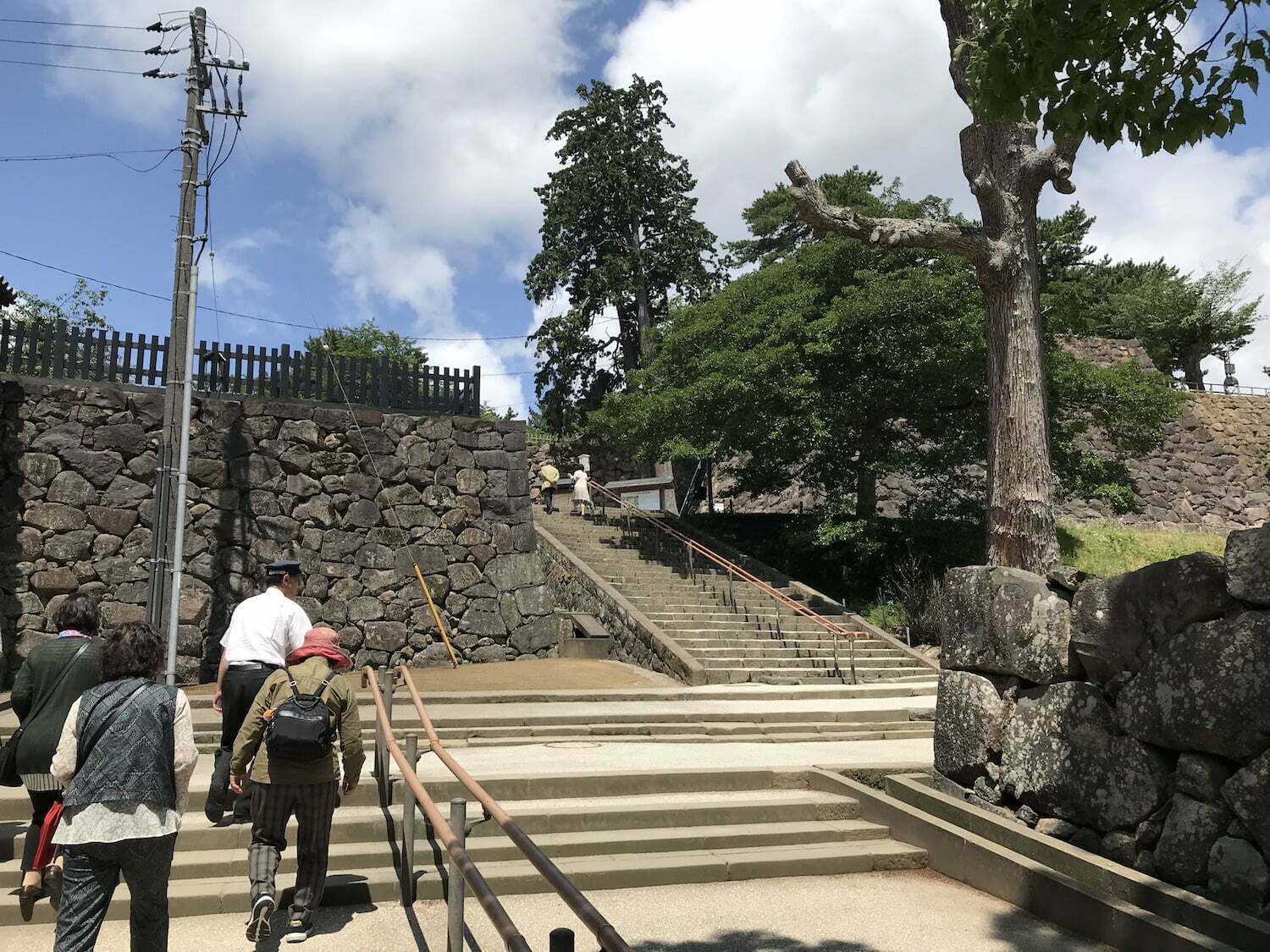 long steps to reach Matsue Castle