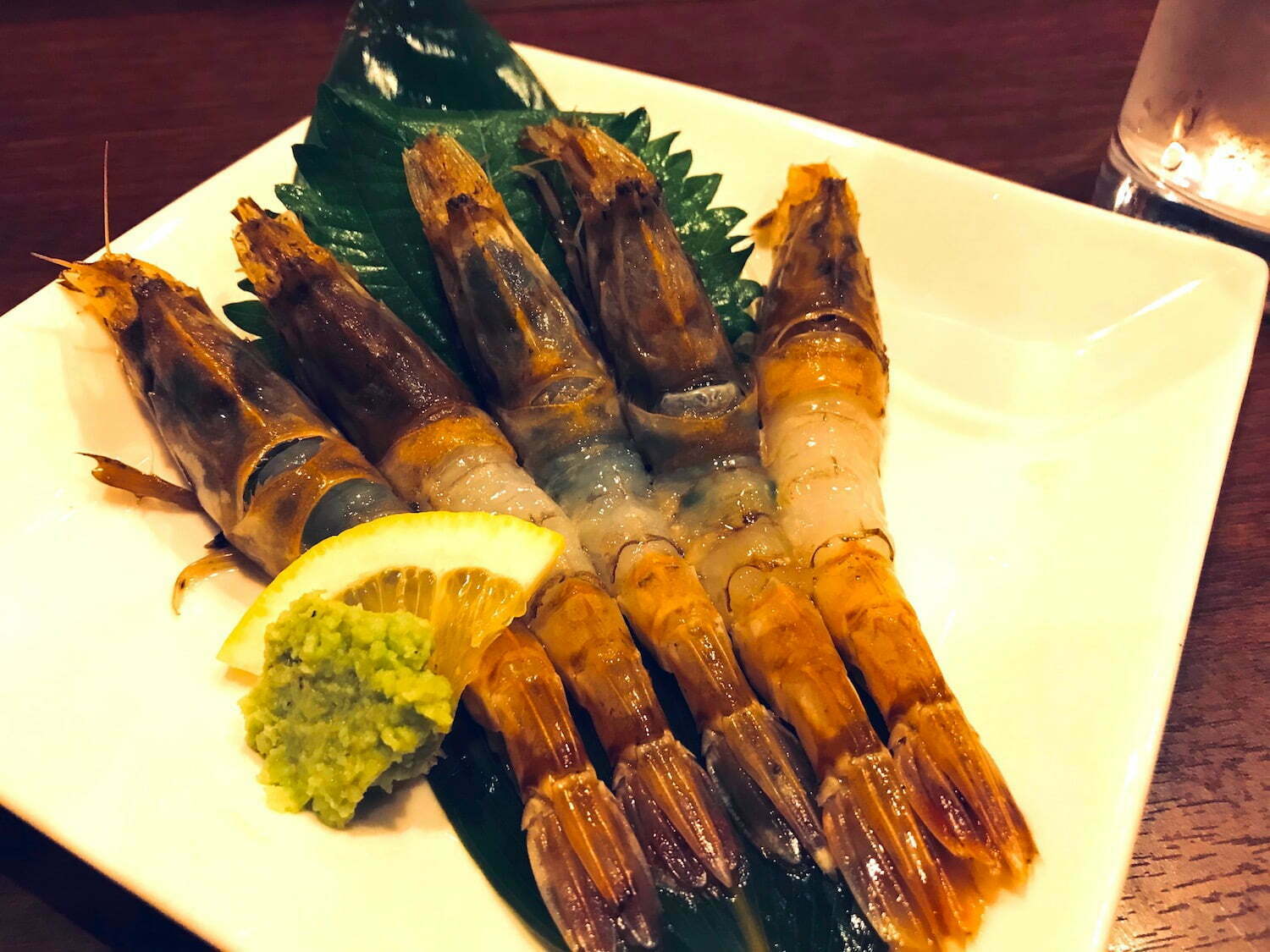 The Bosa Shrimp sashimi