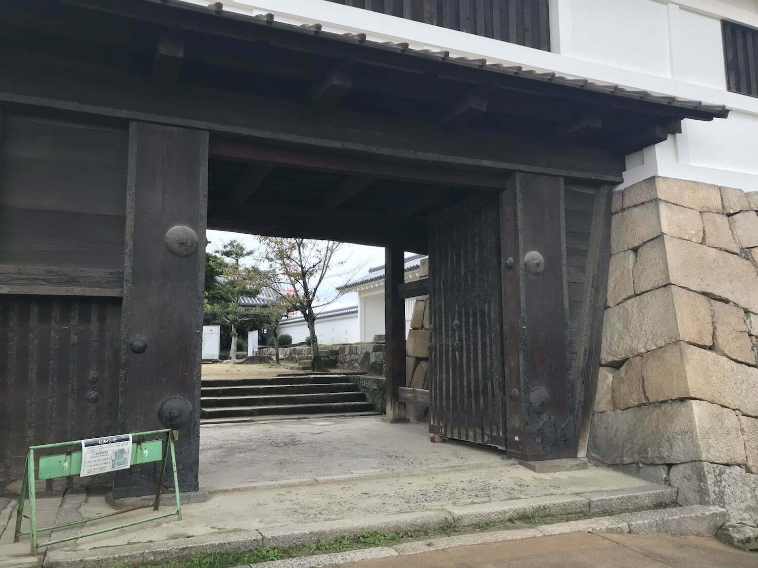 Huge gate of Fukuyama castle