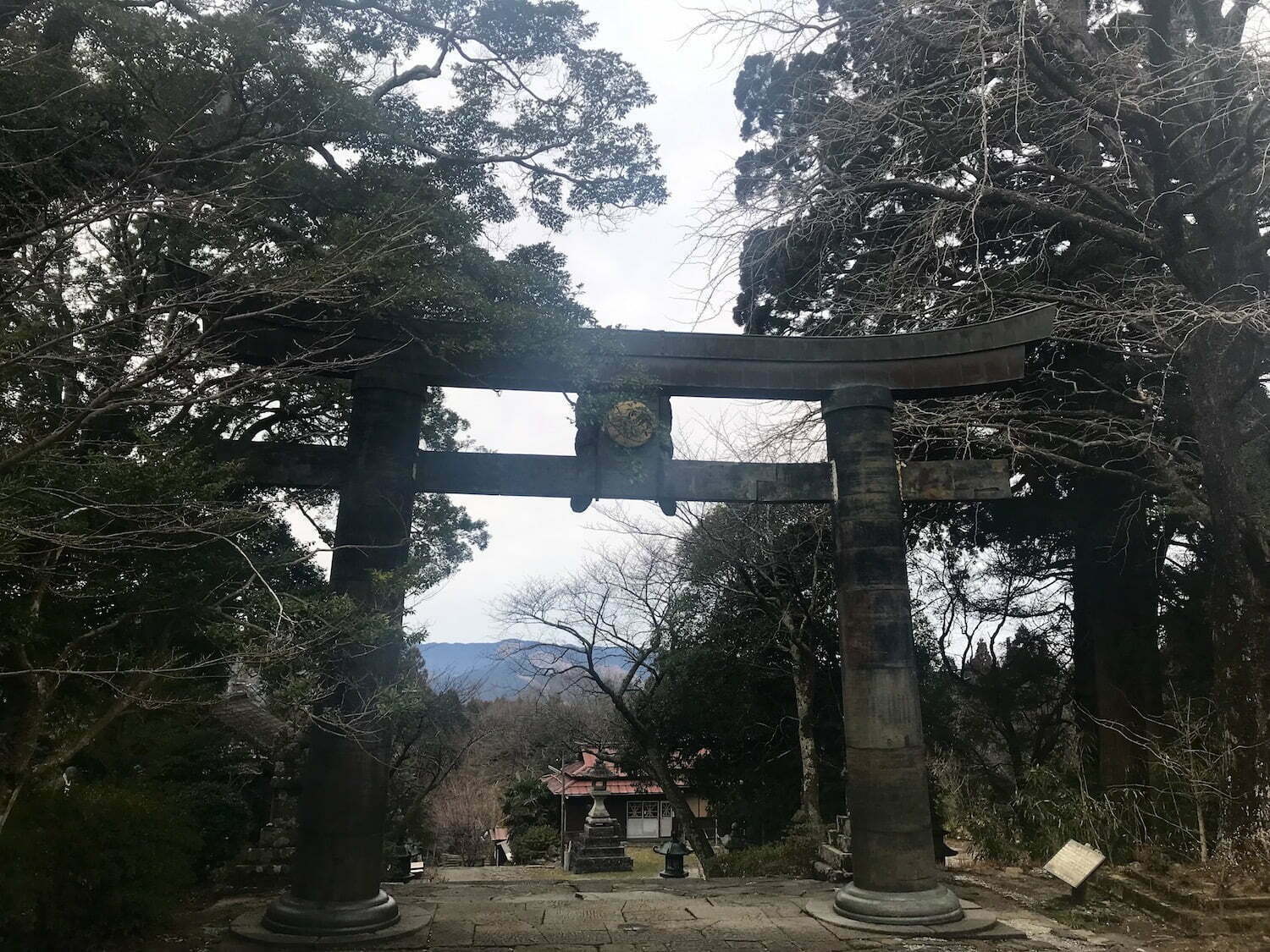 Kane no torii in Hikosan shrine palace,back side