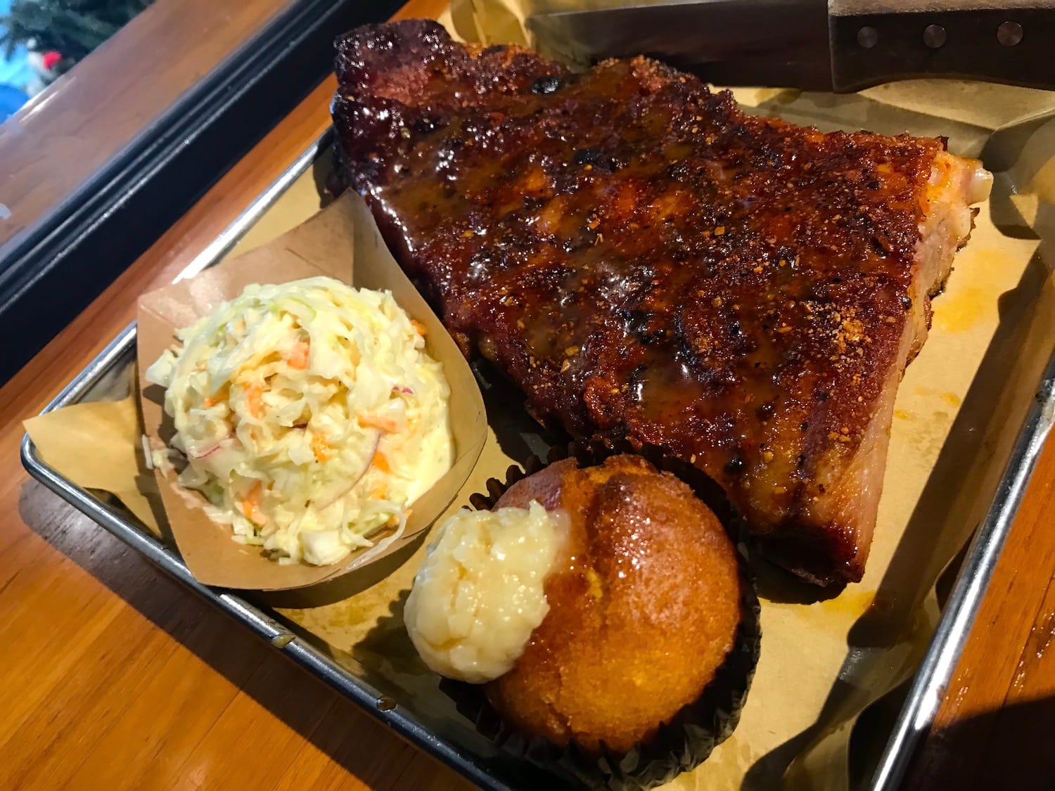 Pork Spare Ribs Half Rack+Coleslaw+CornBread